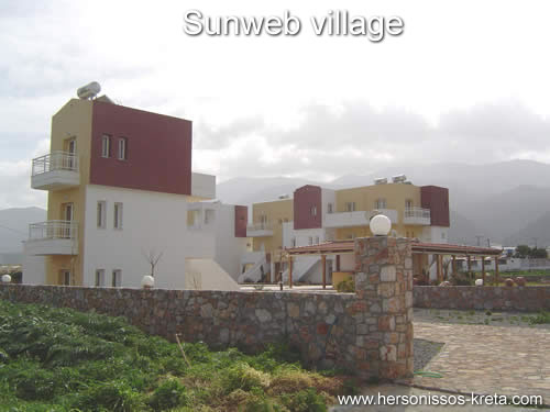 Sunweb village Malia. Dichtbij strand en centrum Malia. mooi appartementencomplex. Kreta Malia.